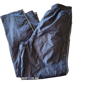 E Z Gear Men's Large Tear Away Side Snap Activewear Pants Lined Button at Waist